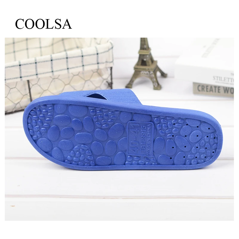 Мужские сандалии COOLSA на плоской подошве массажные Шлепанцы из ПВХ мягкая подошва