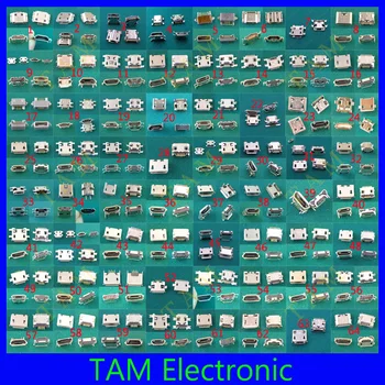 

64Models 64pcs/lot Mini Micro USB Connector Jack 5P Tail Charging socket for Samsung ZTE Lenovo Huawei Mobile Phone Tablet