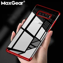 MaxGear защитный силиконовый чехол для телефона для samsung Galaxy Note 5 8 9 прозрачный тонкий чехол для samsung S6 S7 Edge S8 S9 Plus