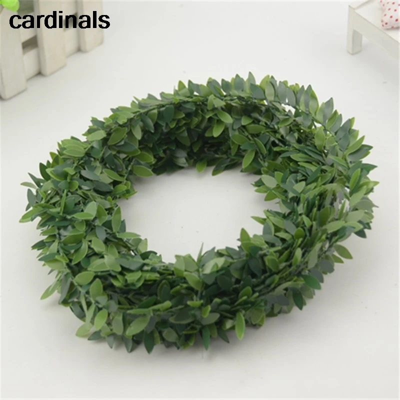 Green Flower Leaves Rattan Diy Flower Garland Green Wire Green Flower Plastic Wire