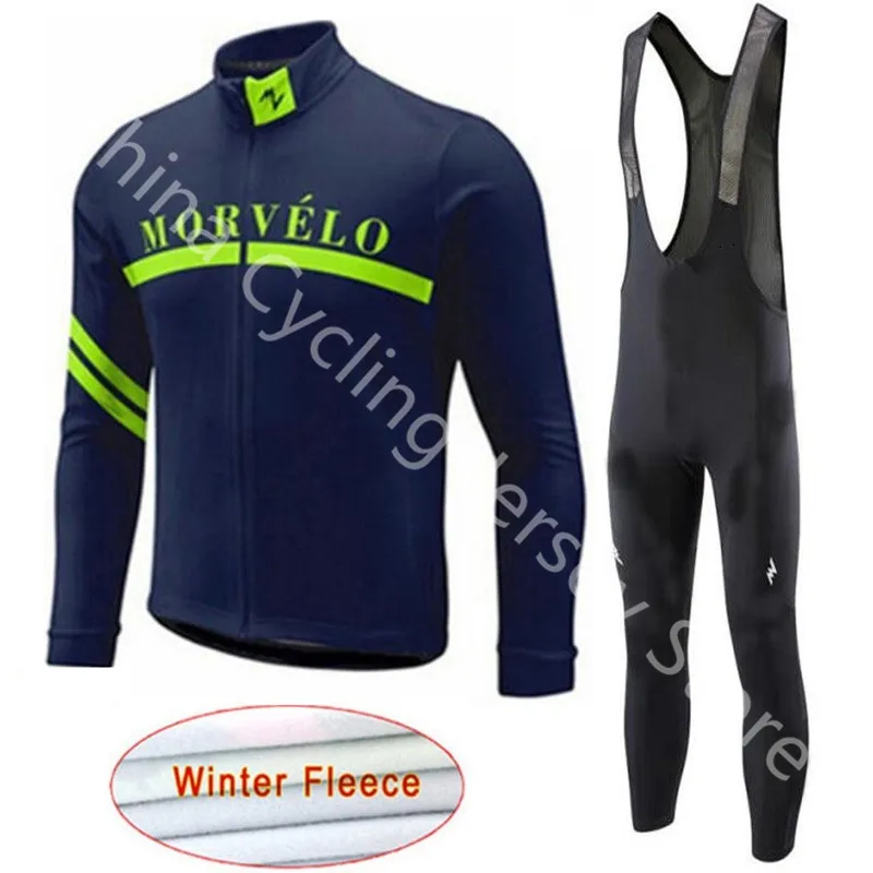 

Morvelo 2019 winter cycling jersey sets long sleeve Thermal fleece warmer bike cycling clothing Maillot Ropa Ciclismo Hombre C10