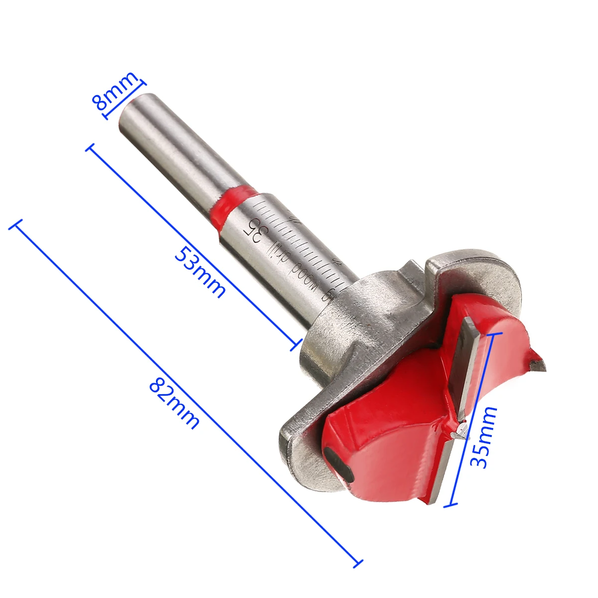 35mm Spotting Drill Bit Hinge Open Hole Woodworking Forstner Drill Bit Self Centering Hole Saw Cutter + Hex Wrench