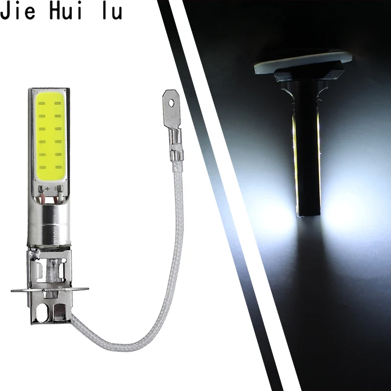 

H3 COB 4014 24SMD H3 LED Car LED Bulb Replacement Auto Fog Lamp Driving Daytime Running Light Car Headlights White For DC 12V