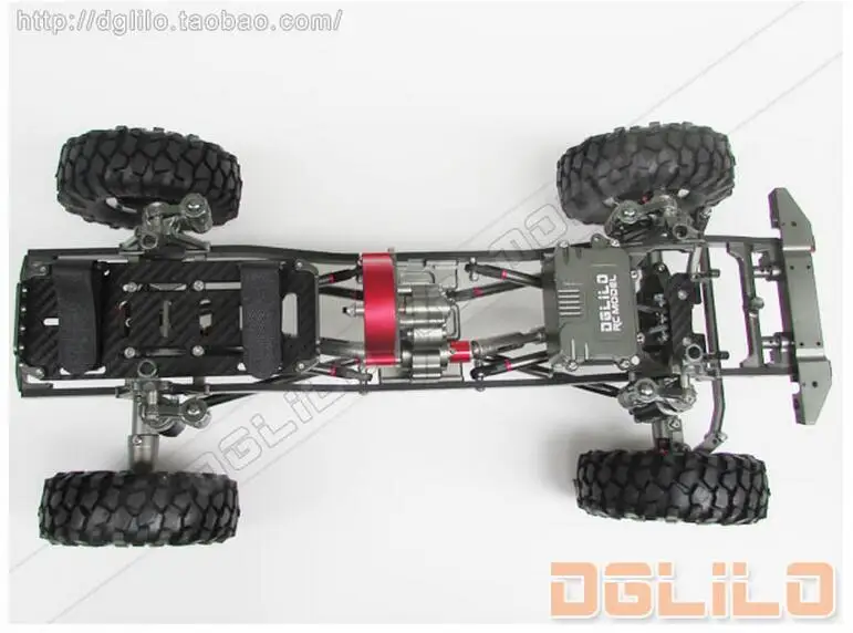 Осевой SCX10 шасси 1/10 RC Рок Гусеничный обновленный комплект шасси CNC алюминиевая и углеродная рама