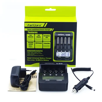 

2020 VariCore V40 LCD e-cigarette Battery Charger 3.7V 18650 26650 18500 16340 14500 18350 lithium battery 1.2V NiMH batteries