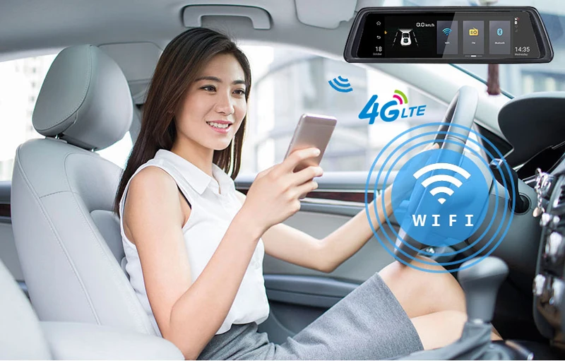 Зеркало Автомобильная камера Встроенный Wi-Fi gps Функция Bluetooth 4G сеть Dash Cam двойной объектив ADAS 10 дюймов Dashcam Full HD 1080P Автомобильный видеорегистратор