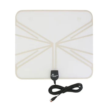 

Indoor Thin Flat HDTV TV Antenna VHF UHF FM 35 Miles Range 1080P