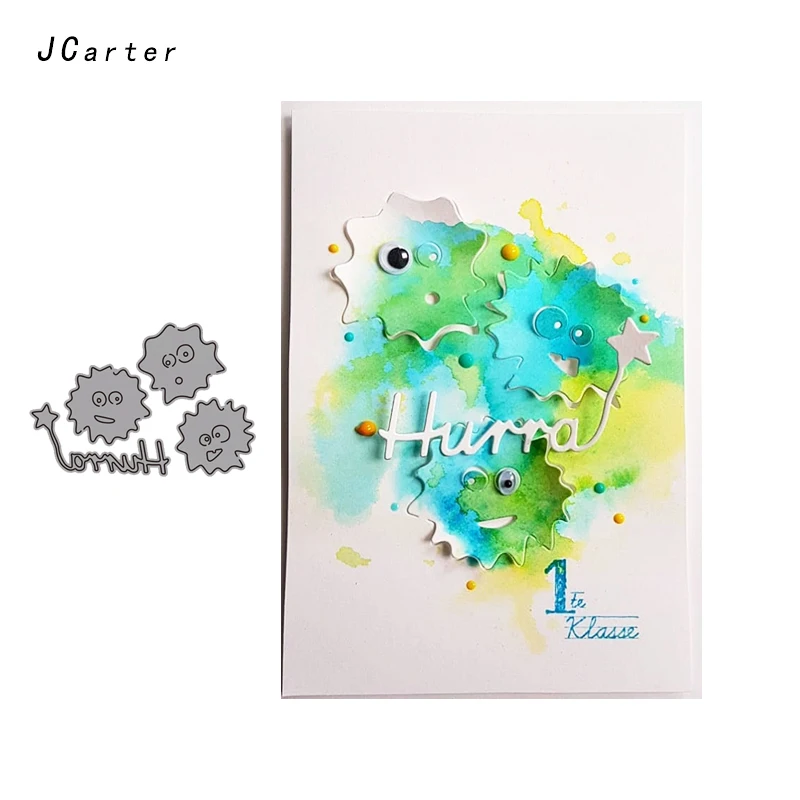 

JC Metal Cutting Dies for Scrapbooking Cut Dies Hurra Facial Expression Craft Stencil Handmade Paper Card Make Model Decoration