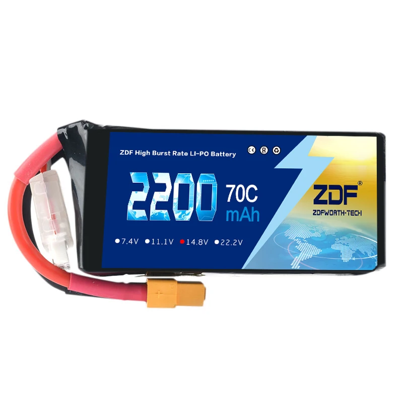 ZDF 4S RC аккумулятор батарея 14 8 V 2200mah 70C Max 140C для вертолет самолет автомобиль