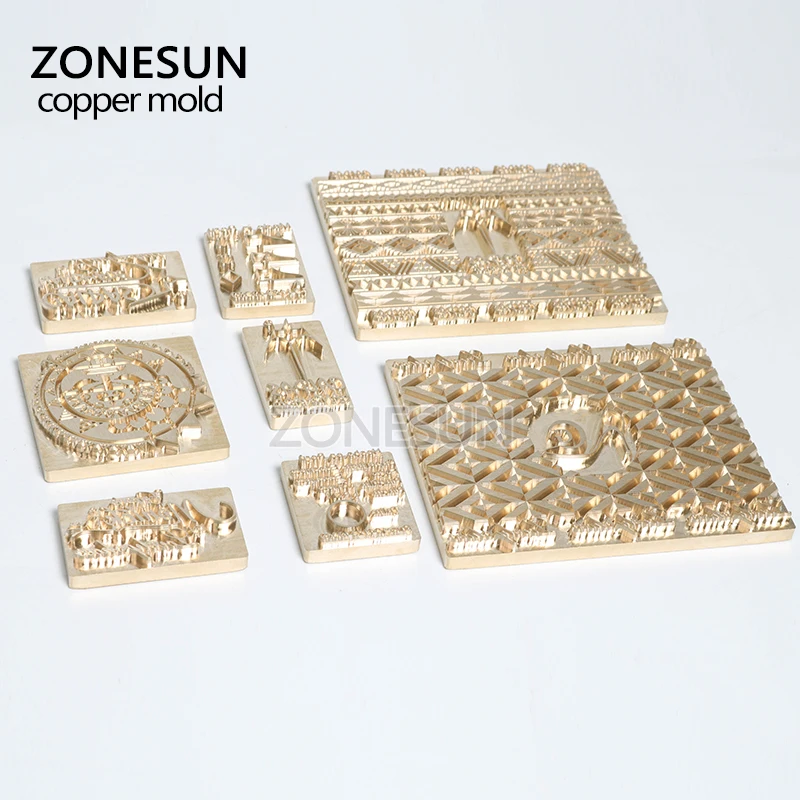 ZONESUN заказной горячий латунный штамп брендинг железная форма логотип