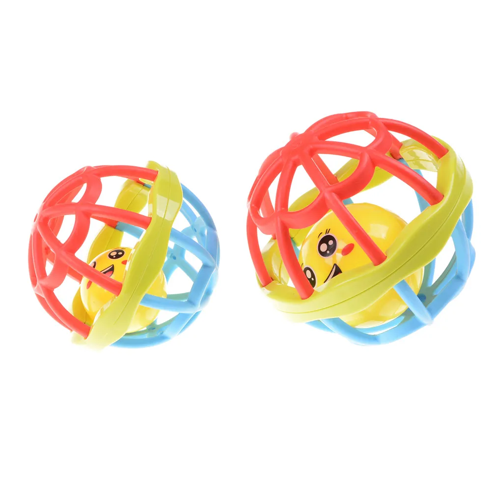 Soft Rubber Baby Rattle Ball Educational Toys Colorful Clack & Slide