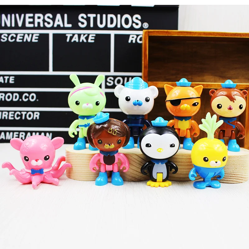 8pcs/lot octonauts figure toys octonauts peso captain Barnacles kwazii
