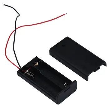 

2 x AA 3V Battery Holder Connector Storage Case Box ON/OFF Switch With Lead Wire Battery Storage BoxFast connection #30