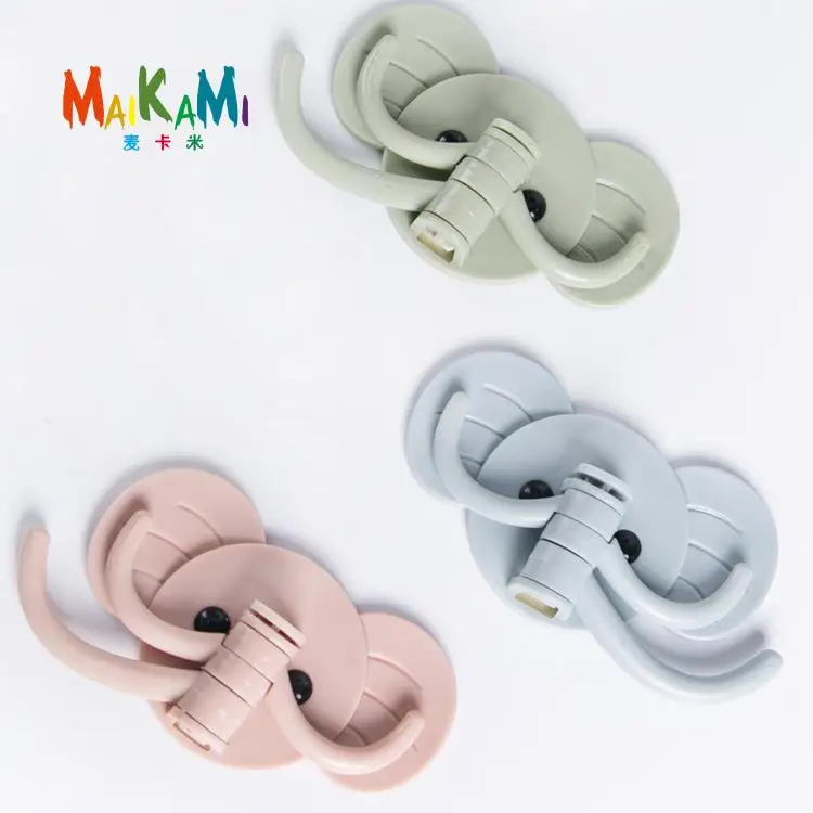 

2PCS Elephant Super Strong Sticky Hooks Multipurpose Metal-Free Nail Coat Hooks