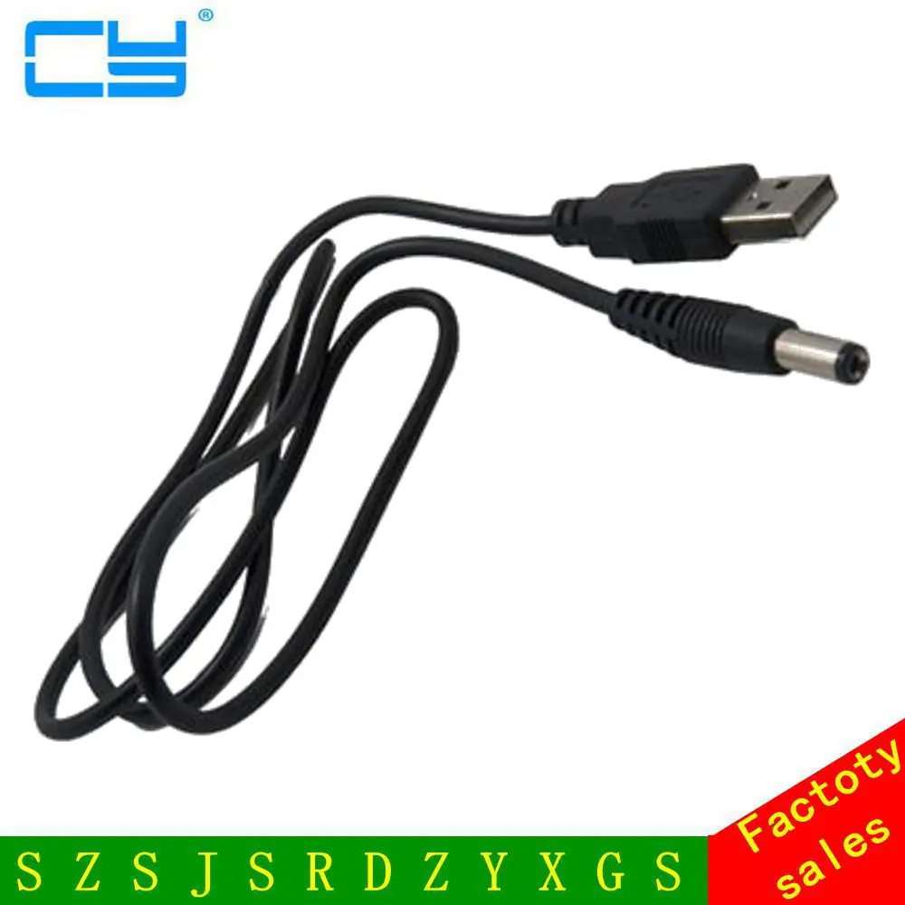 0 8 м баррель Джек адаптер USB до 5 мм в + кабель постоянного тока провода (5 5x2 1 мм)|usb
