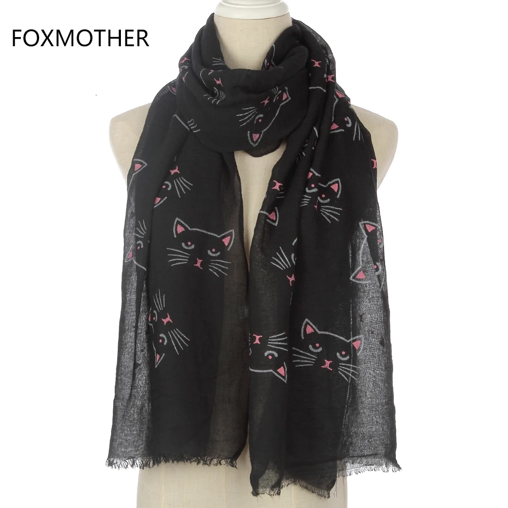 FOXMOTHER новая милая модная женская обувь цвета: черный серый бежевый кошка печать