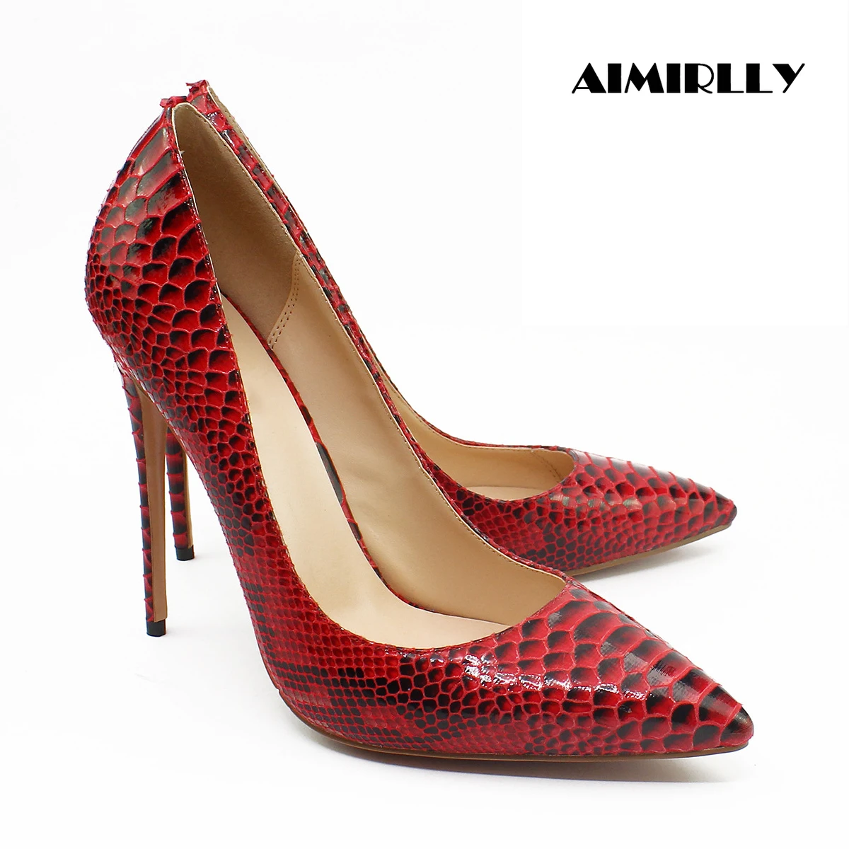 

Women Shoes Pointed Toe High Heels Pumps Snake Pattern Stilettos Spring Summer Party Clubwear Shoes Sexy Thin Heels Slip-on