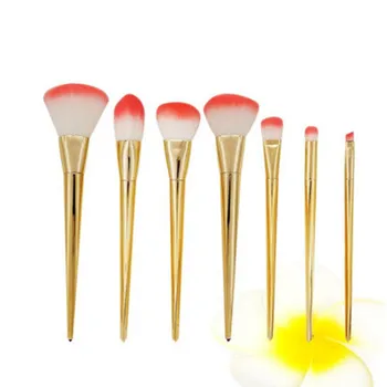 

Plastic Handle 7Pcs Kabuki Make up Brush Set professional Face Foundation Powder Brush maquiagem Beauty Eyeshadow Eyeliner Tools