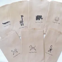 Пользовательские джунгли животные ребенок душ попкорн конфеты буфет леденец сумки День рождения хлебобулочные печенья goody подарок сувениры мешки