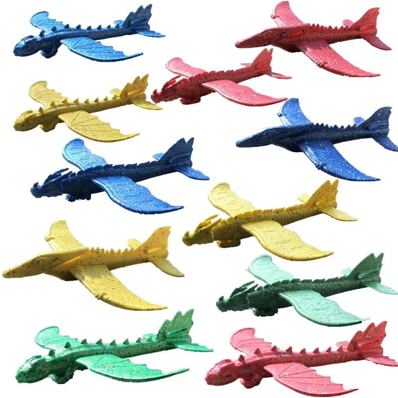 

48cm Hand Launch Throwing Glider Aircraft Inertial Foam EPP Airplane Dinosaur Train Dragon Plane Model Outdoor Educational Toys