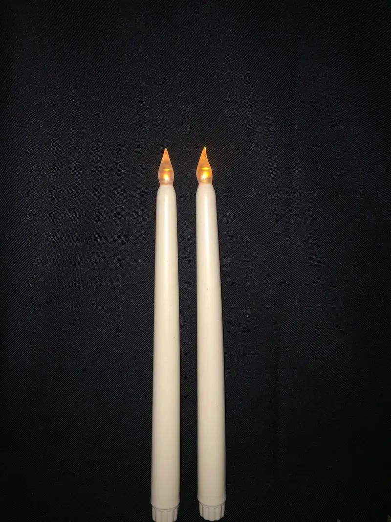 200pcs 11"Led battery operated flickering flameless Ivory taper candle