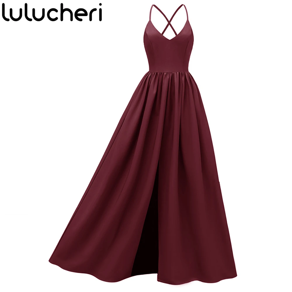 

1920s Retro Vintage Women Dresses Elegant Strap V Neck Floor Length Sexy Dress Female Cocktail Dance Party Graduation Gown