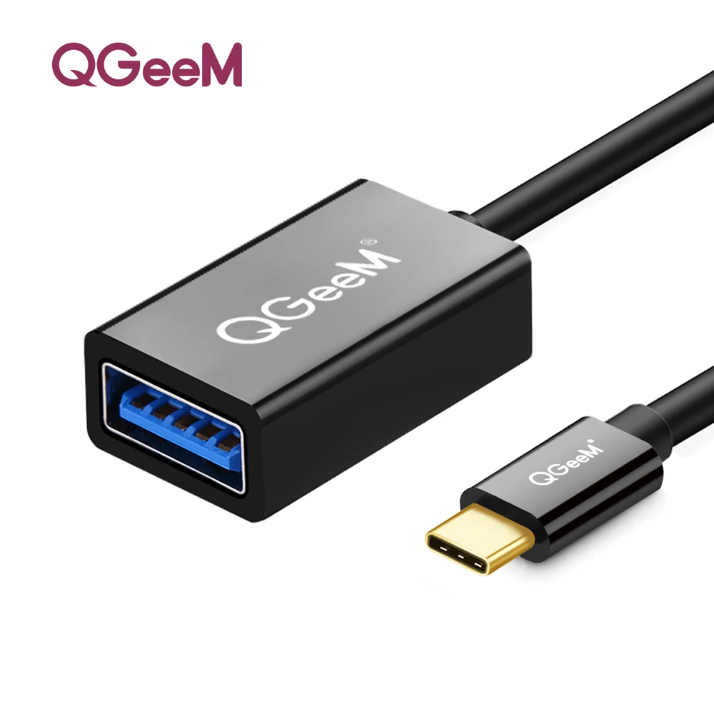 

QGeeM USB C OTG Cable Adapter USB 3.0 USB 2.0 OTG type c OTG for samsung galaxy s8 s9 HUAWEI P10 P20 mate 20 pro Macbook USB OTG