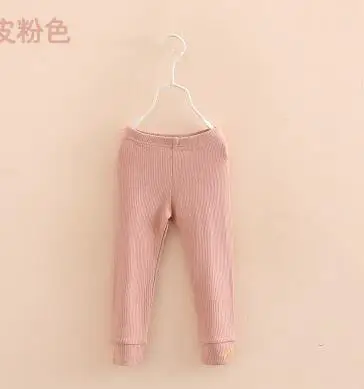 Детские леггинсы с вышивкой, осенняя одежда г. Новые корейские длинные штаны для девочек - Цвет: Розовый