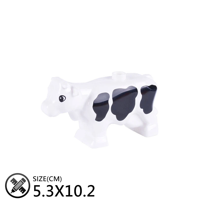 Big size Model Building Blocks accessory children DIY Toys Compatible with Duplo Animals set panda cow giraffe horse Bricks gift