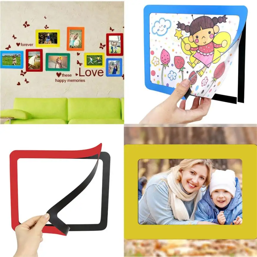 

Colorful Double-Layer magnetic Picture Frames 11.8*16cm Photo Magnets Memories PVC Double-Layer Picture Frame #50210