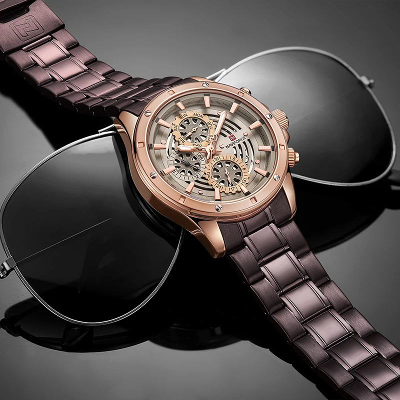 NAVIFORCE Mens Sports Watches Top Luxury Brand Men Fashion Casual Quartz 24 Hours Date Wrist Watch