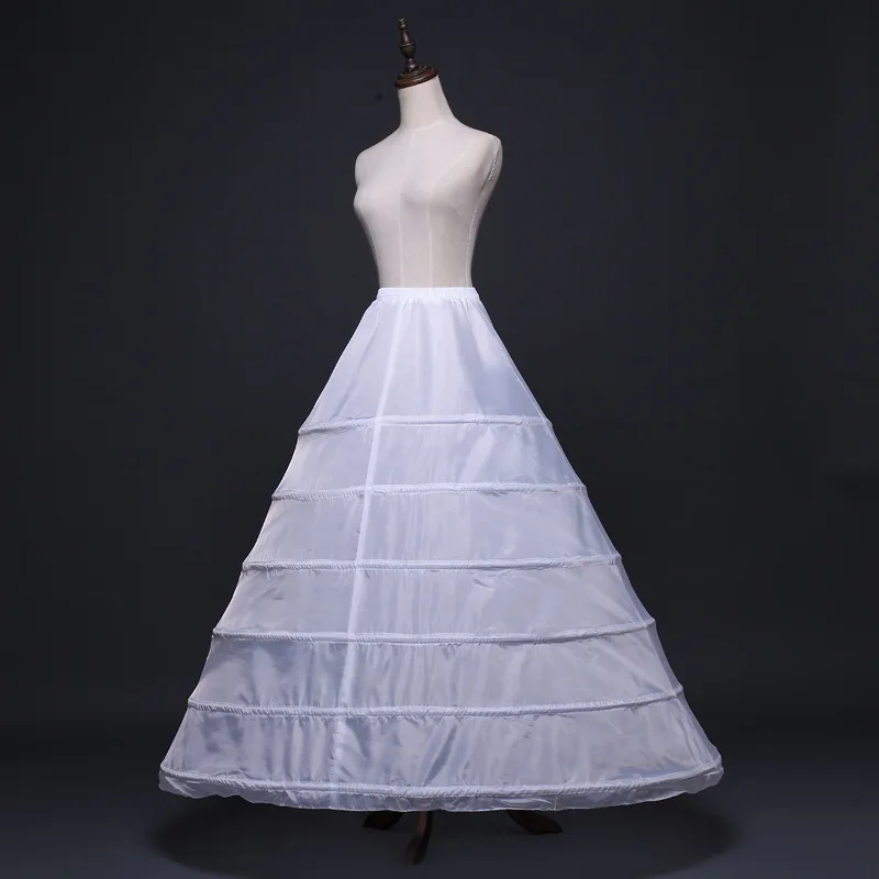 Новое поступление быстрая доставка эластичный пояс белый 6 Обручи Нижняя Кринолин Нижняя юбка для свадебное платье в наличии