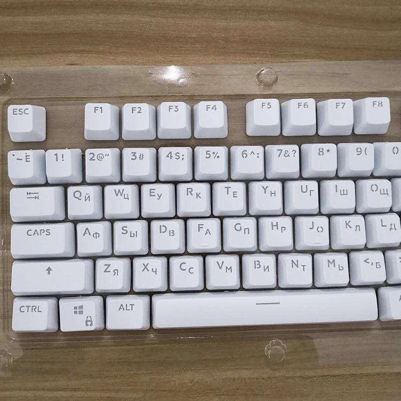 104 колпачки русская полупрозрачная подсветка колпачки для вишневая клавиатура MX Переключатель Nov-26B