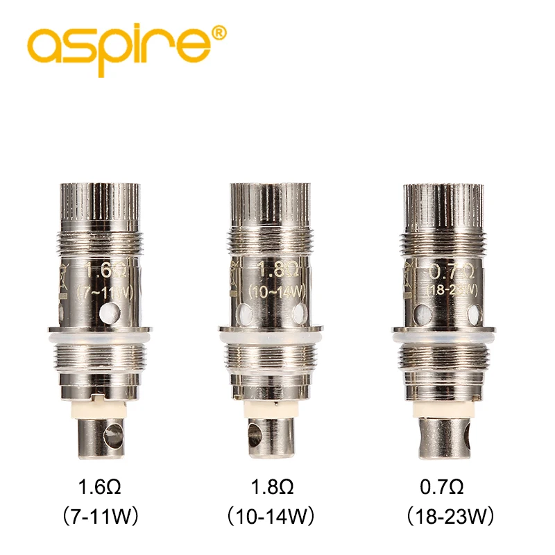 100 шт./лот Aspire катушка Nautilus bvc 1.8ohm 1.6ohm 0.7ohm Замена Vape головки для Nautilus 2 танк и Zelos комплект