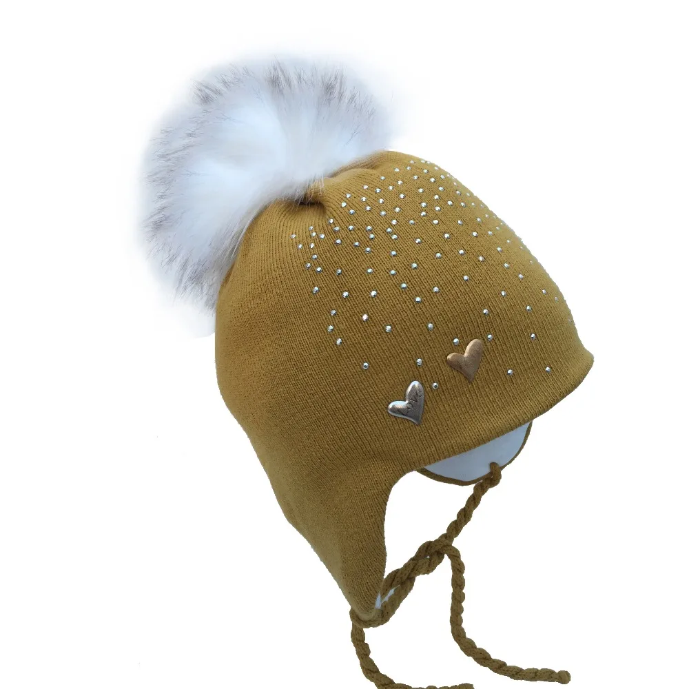 MTTZSYLHH2018 Pom детей зимняя шапка для девочек Icepeak трикотажные шапочки Кепки брендовые толстые детские Кепки для маленьких девочек зимняя теплая шапка