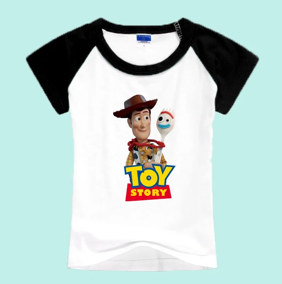 Toy Story 4/детская футболка г. Новая Детская летняя одежда с короткими рукавами для малышей футболка для мальчиков рубашка для девочек BJN413