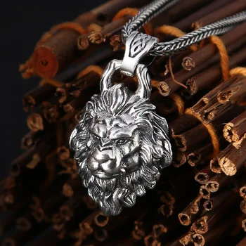 

925 Sterling Silver Jewelry European And American Popular Personality Male Retro Pendant Movie Lion King Pendant