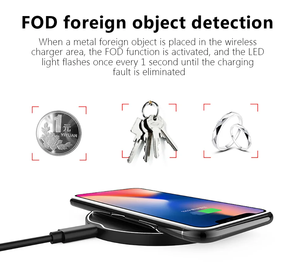 !ACCEZZ 10W Fast Qi Wireless Charger For iPhone X 8 Plus For Samsung Galaxy S9 S8 Plus S7 S6 Edge Wireless Charging 5W For Nokia (12)