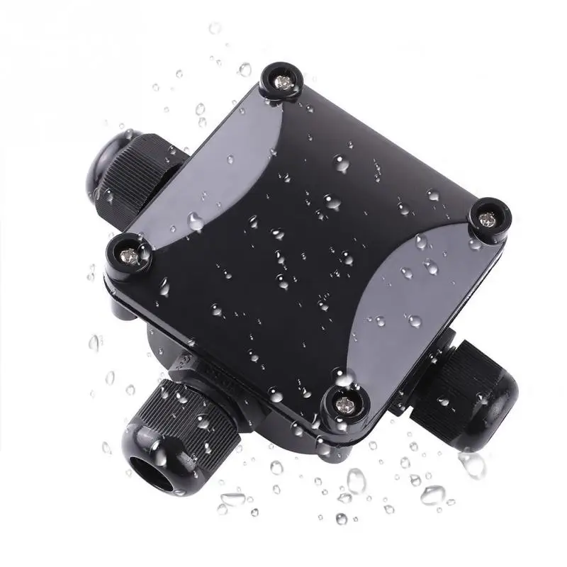 

3 Way Outdoor Waterproof ABS Plastic Cable Wire Connector Gland Electrical Junction Box IP68