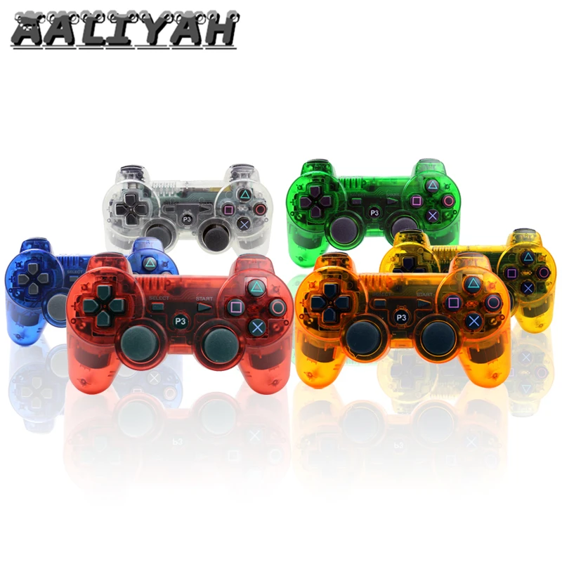 

Wireless Bluetooth Gamepad For PS3 Controller game Joystick Clear crystal color Playstation Double vibration Console ipega