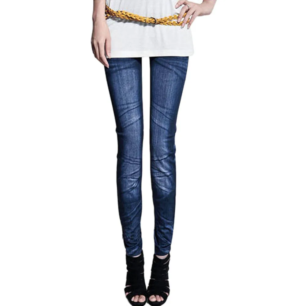 

Sexy Women Leggings Skinny Demin Solid Pencil Long Pants High Waist Single Size Workout Fitness Daily Wear Sexy Leggins Jeggings