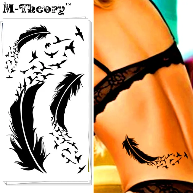 M-theory Sexy Temporary Fake Tattoos Body Arts Makeup Feathers Flash Tatoos Stickers 17x10cm Tatto Swimsuit Bikini Makeup Tools M-theory Sexy Temporary Fake Tattoos Body Arts Makeup Feathers Flash Tatoos Stickers 17x10cm Tatto Swimsuit Bikini Makeup Tools