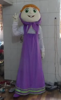 

Purple Skirt Girl Adult Party Christmas Mascot Costume for Halloween party event