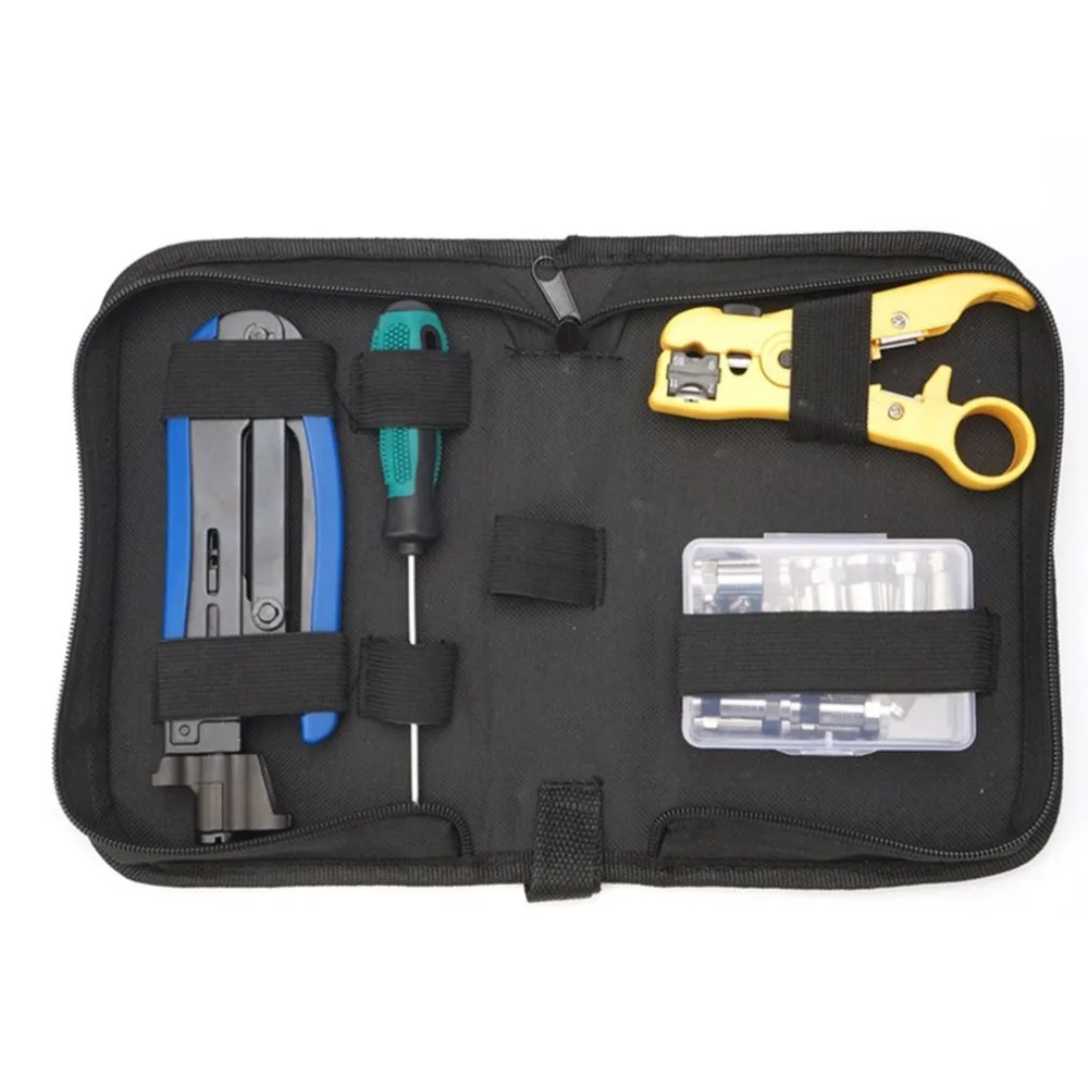 

Multi-function LAN Network Tool Kit Network Installation Tools Cable Tester Crimper Stripper Tool Bag Set