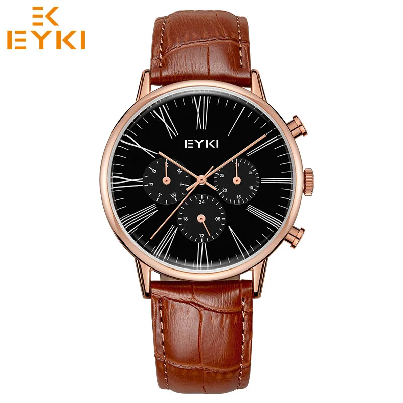 EYKI Brand Business Men's Watch Quartz Movement Analog Display 30m ...