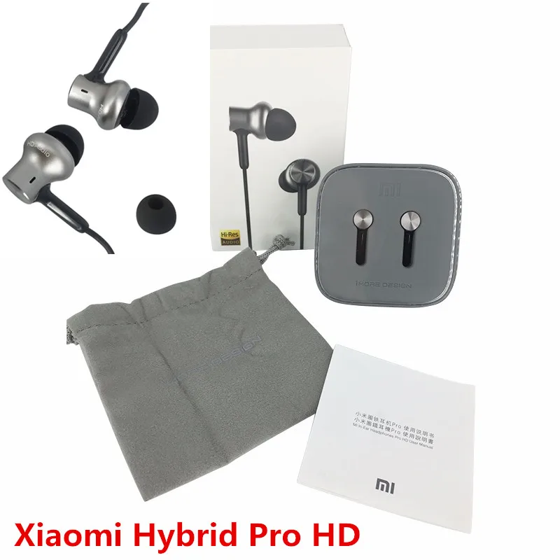 Оригинальные Xiao mi Hybrid Pro HD наушники Круглые Железные Проводные Xiao mi гарнитура шумоподавление для Red mi наушники-вкладыши Pro HD