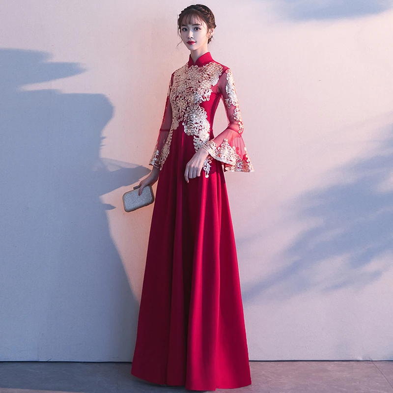Красочные Очаровательная сексуальная одежда с длинным рукавом атласная Линия длинное платье для выпускного вечера es 2019 молния для
