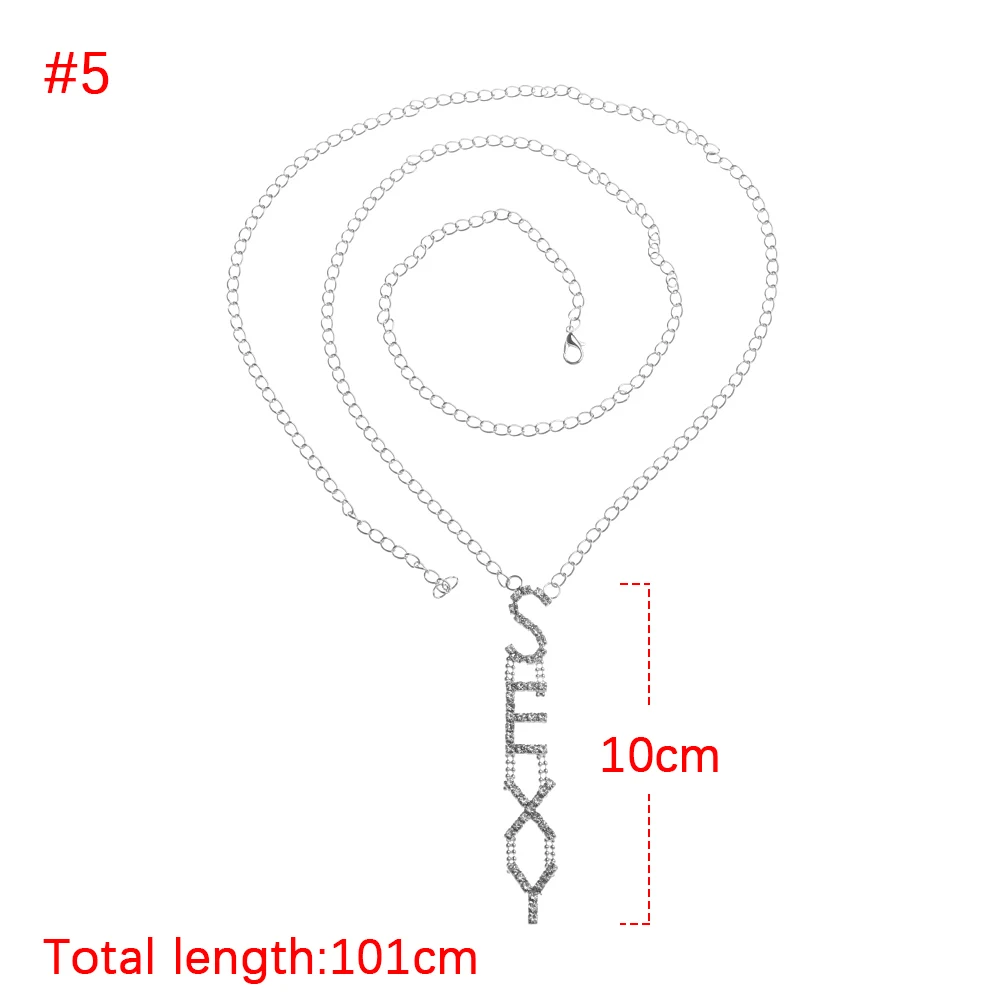 Модная новинка, 1 шт., женская сексуальная цепочка на талию, горный хрусталь, сердце к сердцу, цепь для тела, пояс для женщин, для вечеринки, пляжа, высокое качество - Цвет: 5