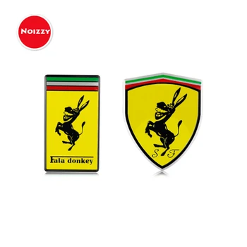 

Noizzy Funny Fala Donkey Auto Emblem Badge 3D Tail Car Stickers Trunk Gold Cover Fun Automobile for Men Tuning Car Styling