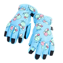 Нескользящие, для детей 2-4 лет, лыжи, коньки, перчатки(Небесно-голубой